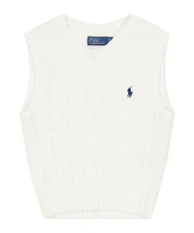 Polo Ralph Lauren Cable-knit Sleeveless Vest In White