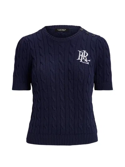 Polo Ralph Lauren Cable-knit Top In Blue