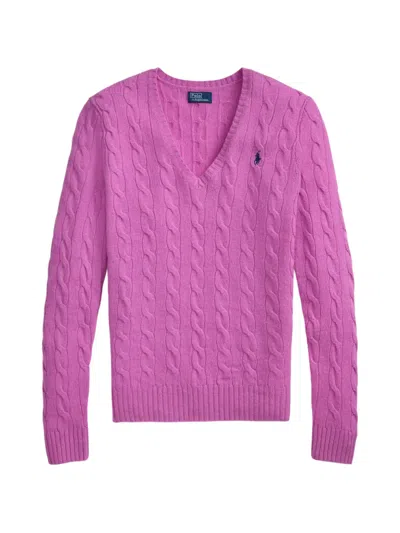 Polo Ralph Lauren Cable-knit V-neck Sweater In Multi