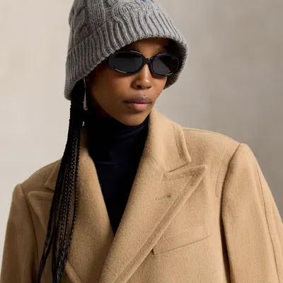 Polo Ralph Lauren Cable-knit Wool-blend Bucket Hat In Med Grey Htr