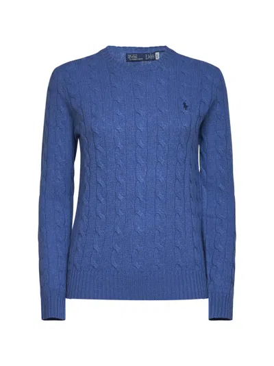 Polo Ralph Lauren Cable-knit Wool-cashmere Sweater In Blue