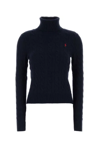Polo Ralph Lauren Cable-knit Wool-cashmere Sweater In Blue