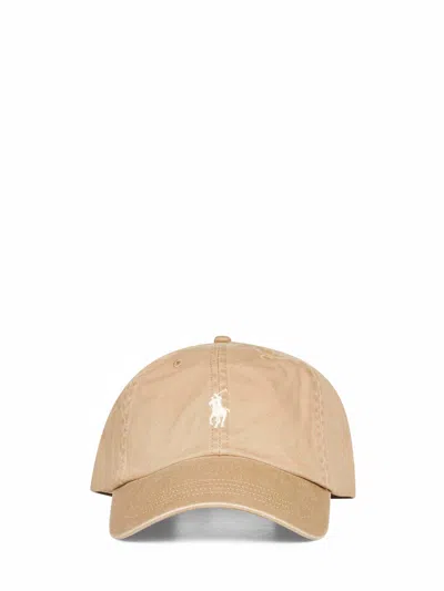 Polo Ralph Lauren Cafe Tan The Iconic Cotton Chino Ball Cap In Brown