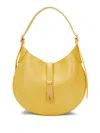 Polo Ralph Lauren Calfskin Shoulder Bag In Yellow