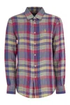 Shop Polo Ralph Lauren Calssic-fit Linen Plaid Shirt In Multicolor