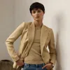 Polo Ralph Lauren Camden Cashmere-linen Twill Jacket In Light Sand
