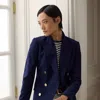 Polo Ralph Lauren Camden Wool Crepe Jacket In Lux Navy