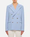 Polo Ralph Lauren Camden Wool Gabardine Doble-breasted Jacket In Sky Blue