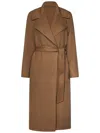 Polo Ralph Lauren Camel Cashmere Coat With Wide Lapels In Brown