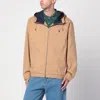 Polo Ralph Lauren Zippered Hooded Jacket With Side Pockets In Brown