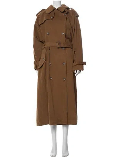 Pre-owned Polo Ralph Lauren Camel Hair Trench Coat In Brown