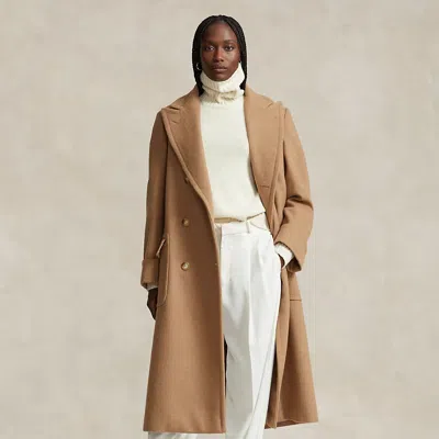 Polo Ralph Lauren Double-breasted Wool Coat In Neutrals