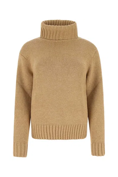 Polo Ralph Lauren Camel Wool Sweater In 002