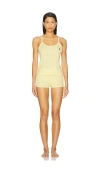 Polo Ralph Lauren Cami & Sleep Short In T-bird Yellow