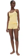 Polo Ralph Lauren Cami Top And Sleep Short Set T-bird Yellow In T-bird Yellow