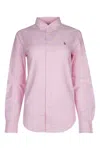 Polo Ralph Lauren Embroidered-logo Button-down Shirt In 001