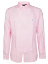 Polo Ralph Lauren Custom Fit Stretch Poplin Shirt Man Shirt Pink Size Xxl Cotton, Elastane