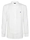Polo Ralph Lauren White Shirt With Button-down Colllar And Pony Embroidery On The Front