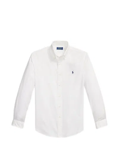 Polo Ralph Lauren Camicia Bianca Con Logo Polo Pony  In White