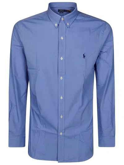 Polo Ralph Lauren Long Sleeve Sport Shirt In Light Blue