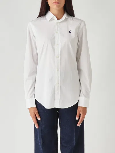 Polo Ralph Lauren Camicia In Cotone Slim-fit Shirt In White