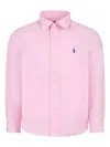 Polo Ralph Lauren Long-sleeved Shirt In Pink & Purple