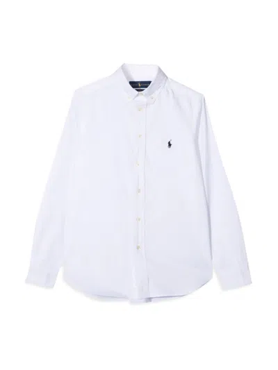 Polo Ralph Lauren Kids' Camicia M/l Slim Fit In White