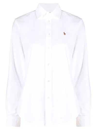 Polo Ralph Lauren Camicia Oxford Slim Fit In White