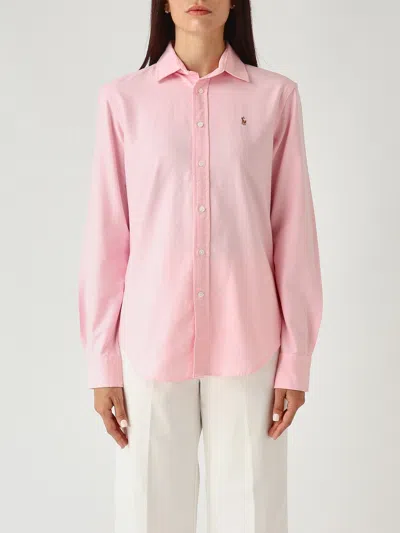 Polo Ralph Lauren Camicia Regular-fit In Cotone Oxford Collo A Punta Shirt In Pink