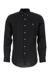 Polo Ralph Lauren Camicia In Oxford Nero Uomo