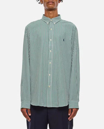 Polo Ralph Lauren Cotton Shirt Striped Pattern In Green
