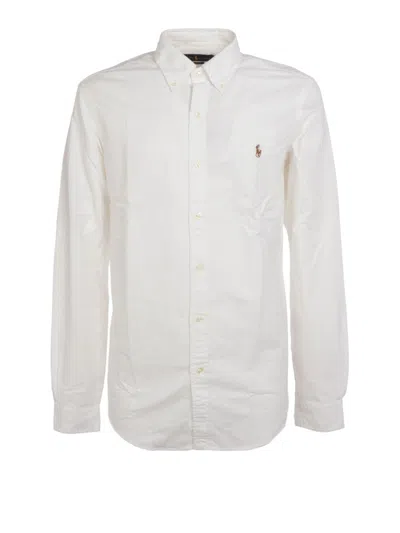 Polo Ralph Lauren Button Down Collar Shirt In White