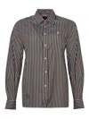 Polo Ralph Lauren Striped Cotton Shirt In Black
