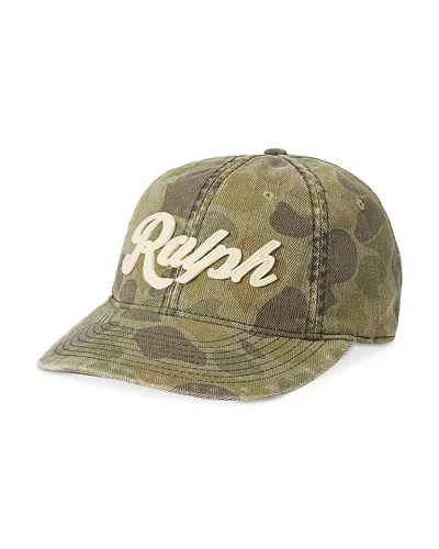 Polo Ralph Lauren Camo Herringbone Ball Cap In Frog Skin Camo