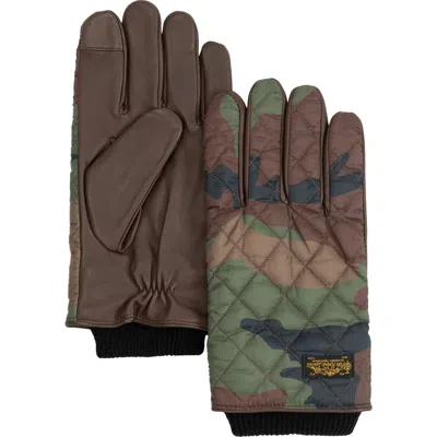 Polo Ralph Lauren Camo Quilted Field Touch Glove In Multi
