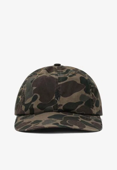 Polo Ralph Lauren Camouflage Baseball Cap In Green