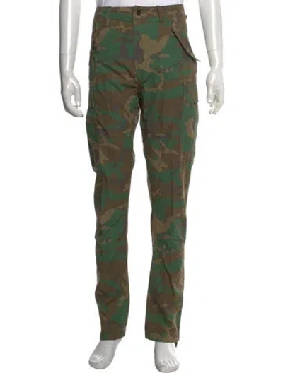 Pre-owned Polo Ralph Lauren Camouflage Print Cargo Pants In Green