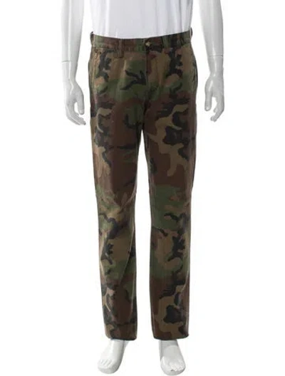 Pre-owned Polo Ralph Lauren Camouflage Print Pants In Green