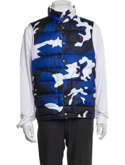 Pre-owned Polo Ralph Lauren Camouflage Print Vest In Blue