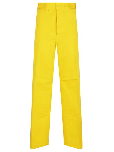 Polo Ralph Lauren Canary Yellow Full-length Pants With Flat Front Design