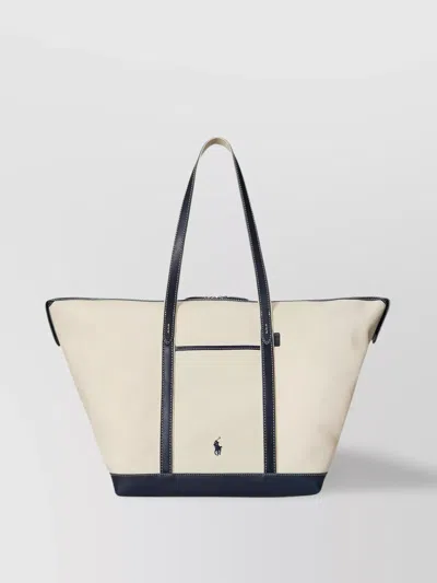 Polo Ralph Lauren Canvas And Leather Shoulder Bag