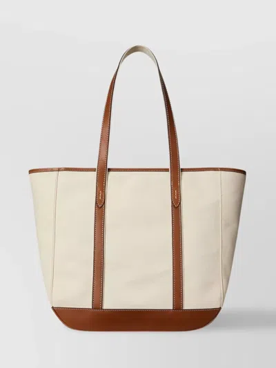 Polo Ralph Lauren Canvas And Leather Shoulder Bag