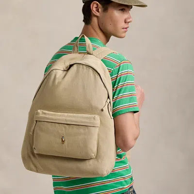 Polo Ralph Lauren Canvas Backpack In Coastal Beige