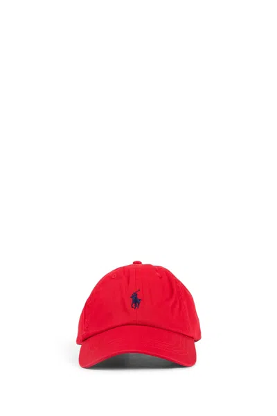 Polo Ralph Lauren Canvas Baseball Cap In Red