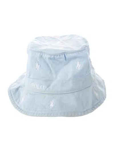 Pre-owned Polo Ralph Lauren Canvas Bucket Hat In Blue