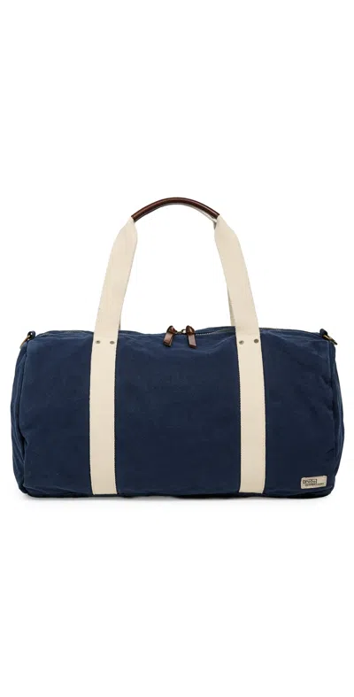 Polo Ralph Lauren Canvas Duffle Bag Navy/cream In Multi