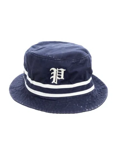 Pre-owned Polo Ralph Lauren Canvas Embroidered Bucket Hat In Blue