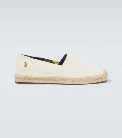 Polo Ralph Lauren Espadrilles Aus Canvas In Weiss