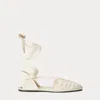 Polo Ralph Lauren Canvas Lace-up Espadrille In Natural