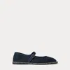 Polo Ralph Lauren Canvas Mary Jane Espadrille In Blue Notte